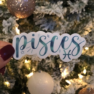Pisces Zodiac Sticker | Astrology Sticker | Horoscope | Waterproof Sticker | Water Bottle Sticker | Laptop Sticker