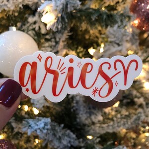 Aries Zodiac Sticker | Astrology Sticker | Horoscope | Waterproof Sticker