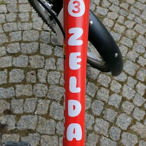 Namens Aufkleber für Woom Fahrrad Kinder Beschriftung Personalisierung Sticker Bild 3