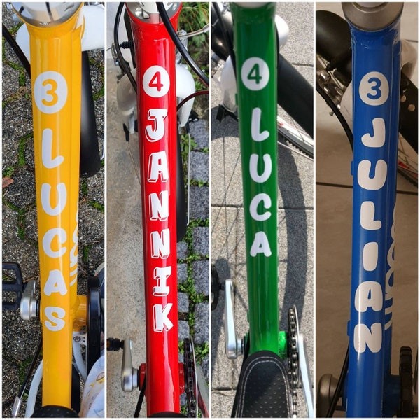 Namens Aufkleber für Woom Fahrrad Kinder Beschriftung Personalisierung Sticker