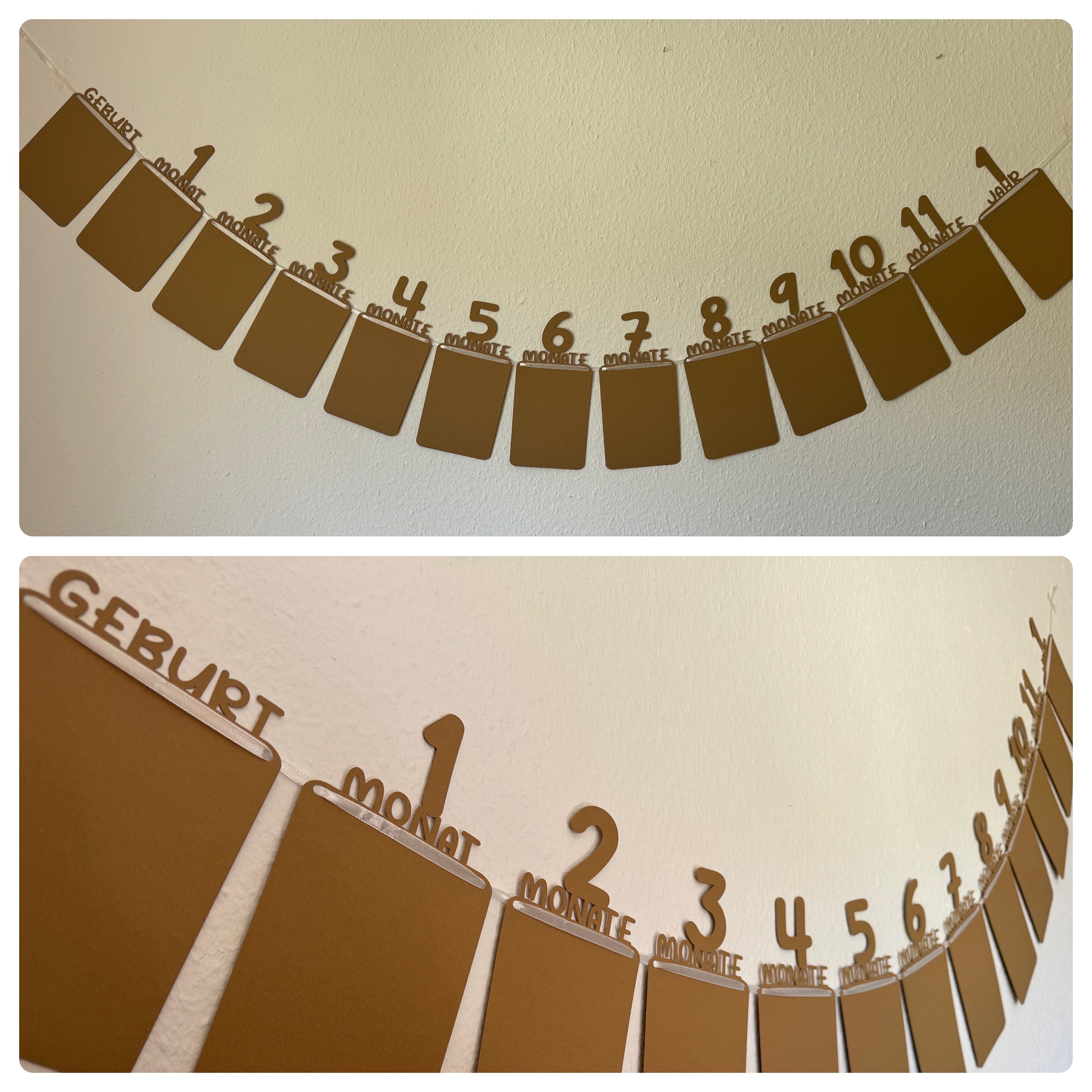 Gold Glitzer-Banner "1. Geburtstag" – Wiederverwendbare Party-Dekoration Zum Selberbasteln