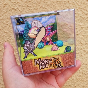 Monster Hunter (Yan-Kut-Ku-Kampf) – 3D-Würfel-Diorama