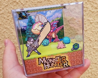 Monster Hunter (Yan Kut Ku battle) - 3D Cube Diorama