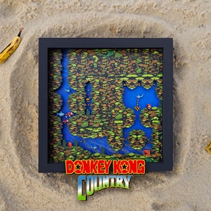 Donkey Kong Country (Coral Capers) – 3D-Schattenbox