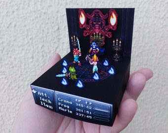 Chrono Trigger (Magus Battle) - Diorama cubo 3D
