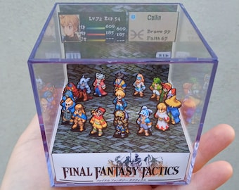 Final Fantasy Tactics (Job selection screen) - 3D Cube Diorama