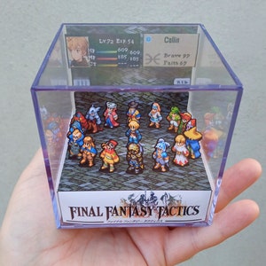 Final Fantasy Tactics (Job selection screen) - 3D Cube Diorama