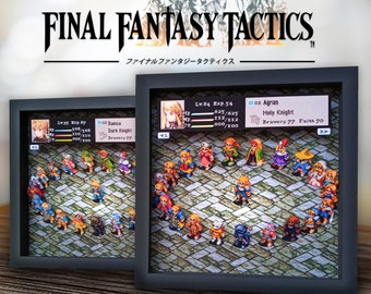 Final Fantasy Tactics (Job selection screen) - 3D Shadowbox