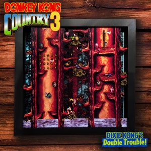 Donkey Kong Country 3 (Ripsaw Rage) - 3D Shadowbox