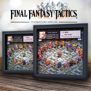 Final Fantasy Tactics (Job selection screen) - 3D Shadowbox