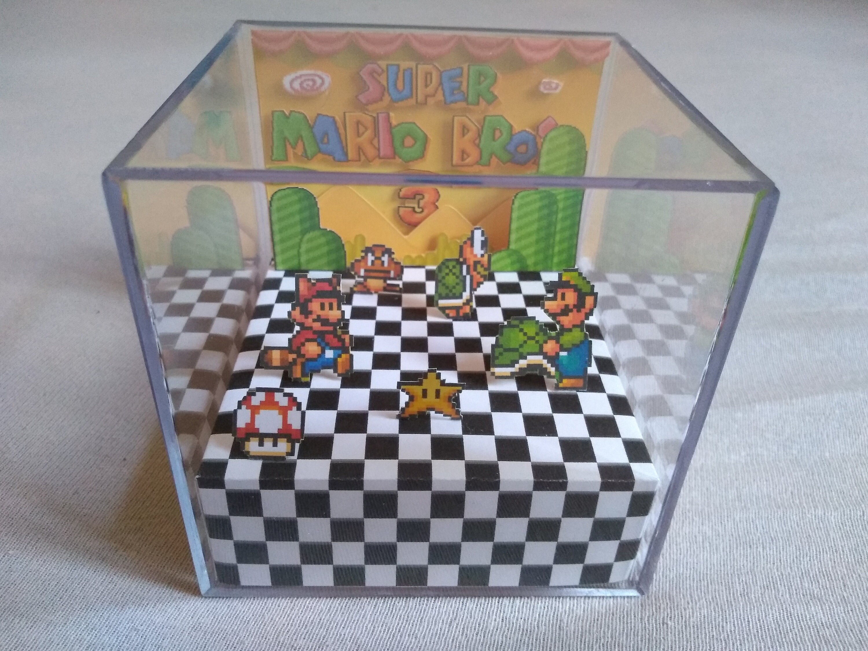 Super Mario World- Geekrama diorama cubo Super Nintendo snes