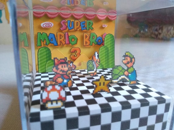 Super Mario World- Geekrama diorama cubo Super Nintendo snes