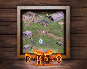 Diablo 2 (Rogue Encampment) - 3D Shadowbox