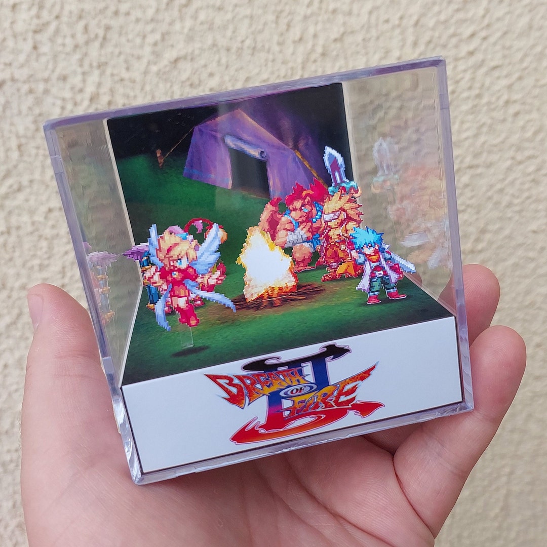 Fire Cube Sprite Breath of Fire III (camping) - Custom Sprites - 3D Cube Diorama - Etsy ...