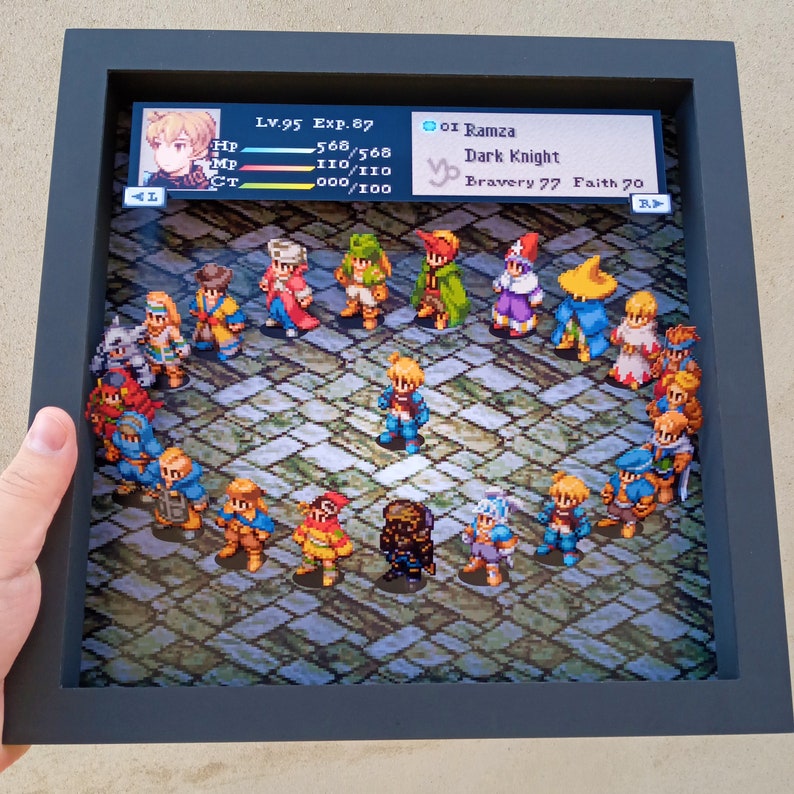 Final Fantasy Tactics job Selection Screen 3D Shadowbox Etsy