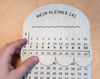 Haptische Einmaleins Lernhilfe aus Holz | Kleines 1x1 Rechentafel | Montessori-inspiriert | Geschenk zur Einschulung & Grundschule