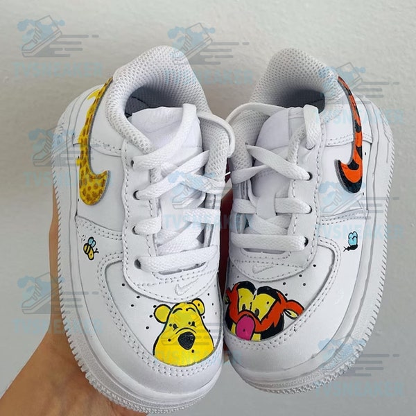 Cartoon Custom Sneaker Kid, Painted Shoes Air Force 1 For Old Kids, Girls Sneakers, Boys Shoes