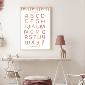 Alphabet Kids Poster: Boho Nursery Decor (Digital Download)