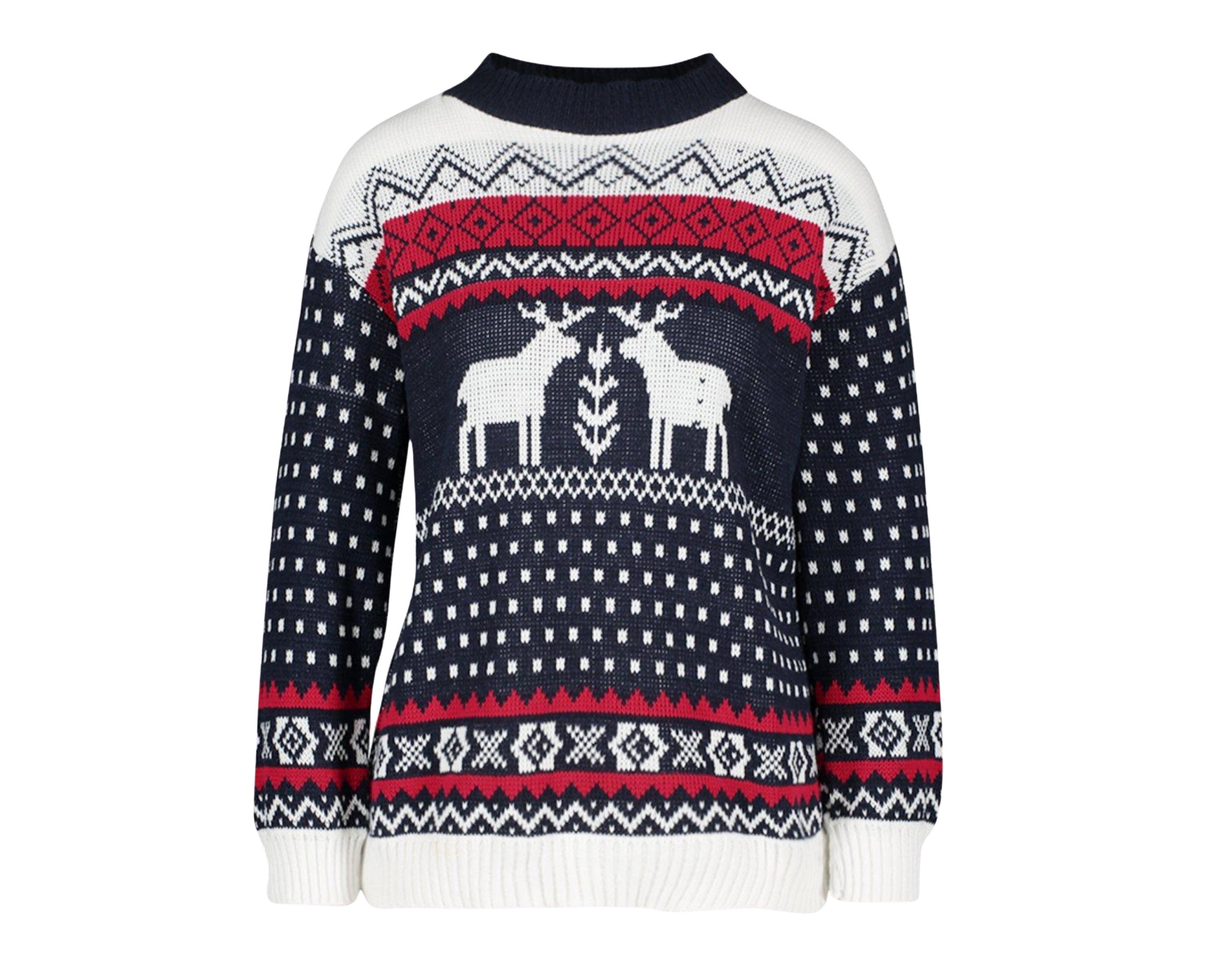 Womens Essential Festive Xmas Reindeer Jumper Top 8-22  Etsy
