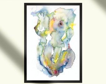 Printable Feminine Art Poster, Female Body Print, Modern Woman Body, Body Positive Art, Female Figure Print, Sensual Body Art