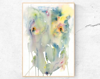 Printable Colorful Body Print, Body Positivity Art, Body Artwork, Body Paint Print, Abstract Body Art, Body Art Painting, Body Art Decor