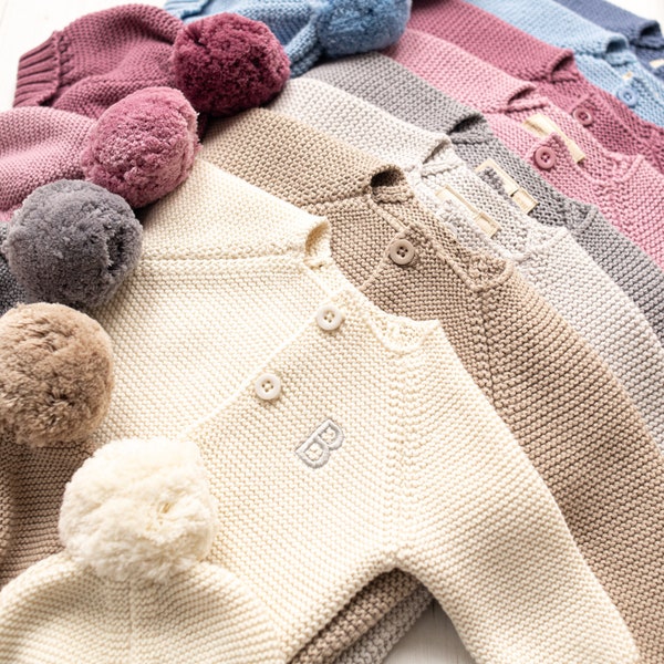 First Birthday Personalised Baby Bubble Cardigan