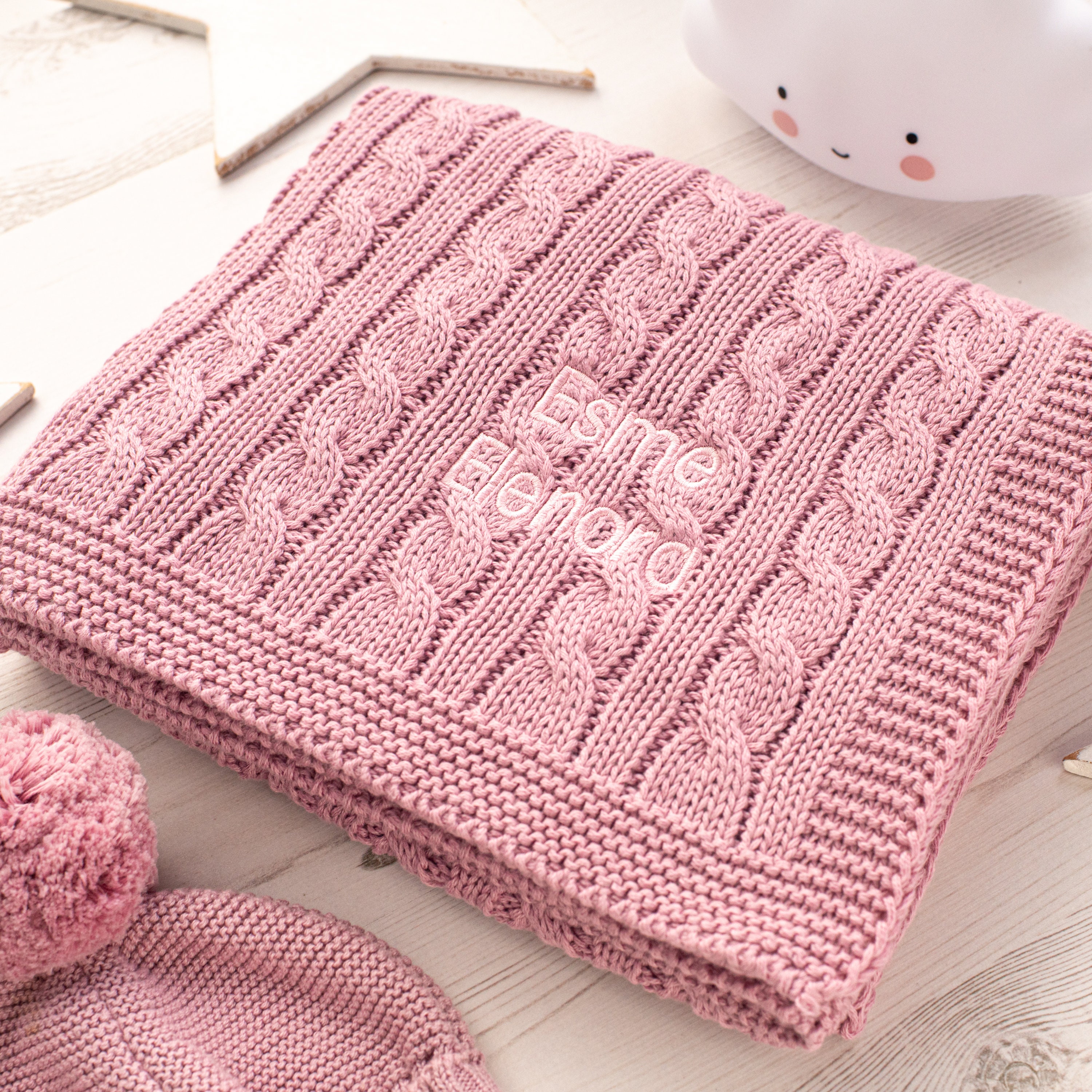 Coperta Personalizzata Per Bambini In Cotone Morbido Con Ricamo Nome – Cachi – Regalo Originale Per Nascita E Battesimo - 5