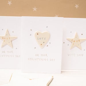 Toffee Moon - Biglietti per battesimo in ceramica fatti a mano
