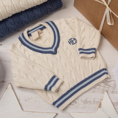 Personalised Baby Cricket Jumper Etsy UK