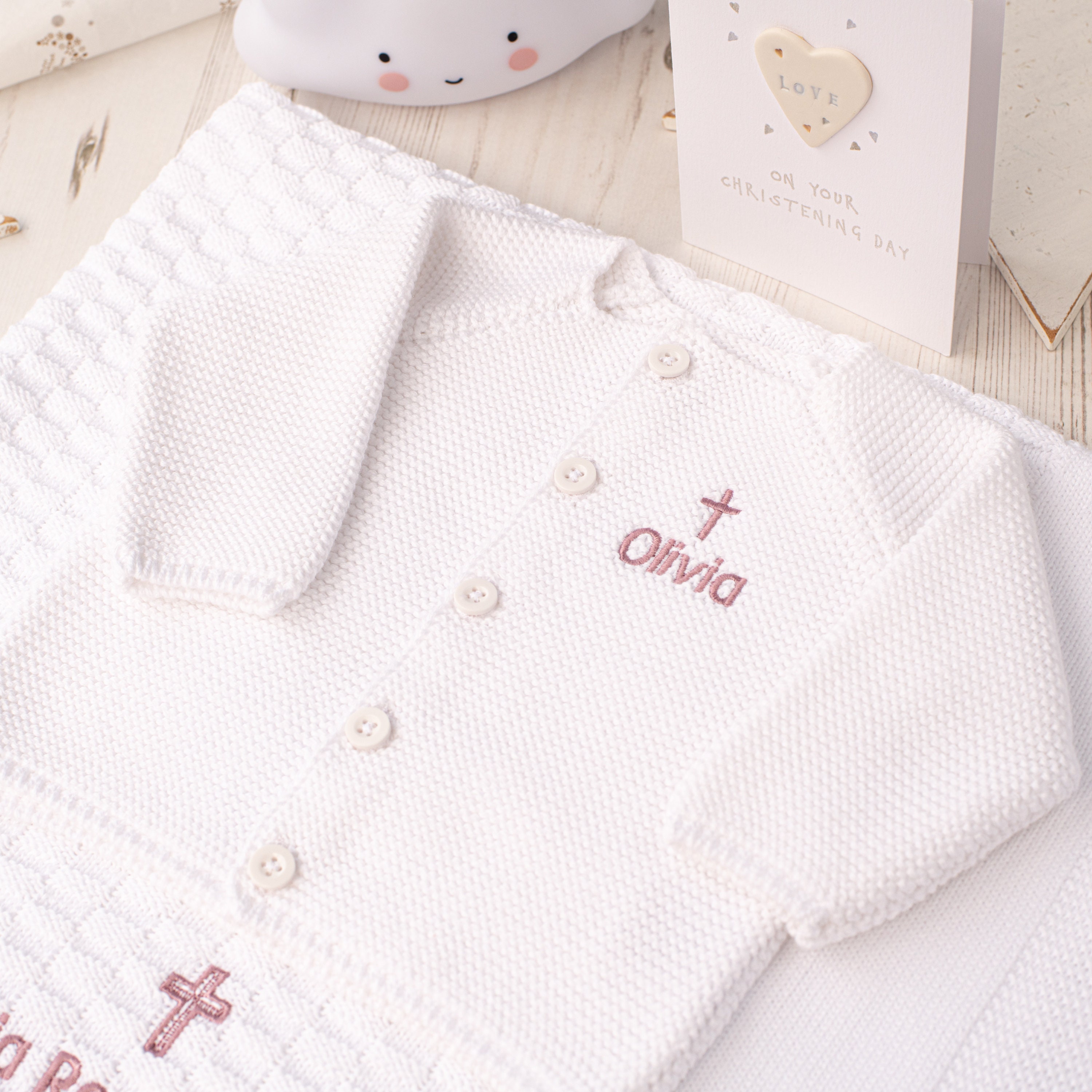 Baby ivory christening cardigan hotsell