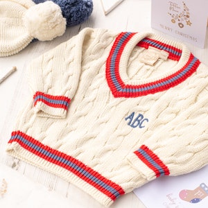 Personalised Baby Cricket Jumper