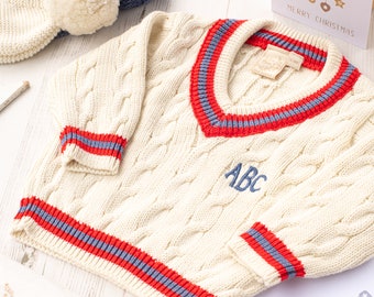 Personalised Baby Cricket Jumper