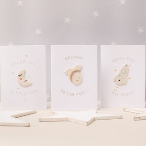 Toffee Moon handgemachte keramische Babykarten
