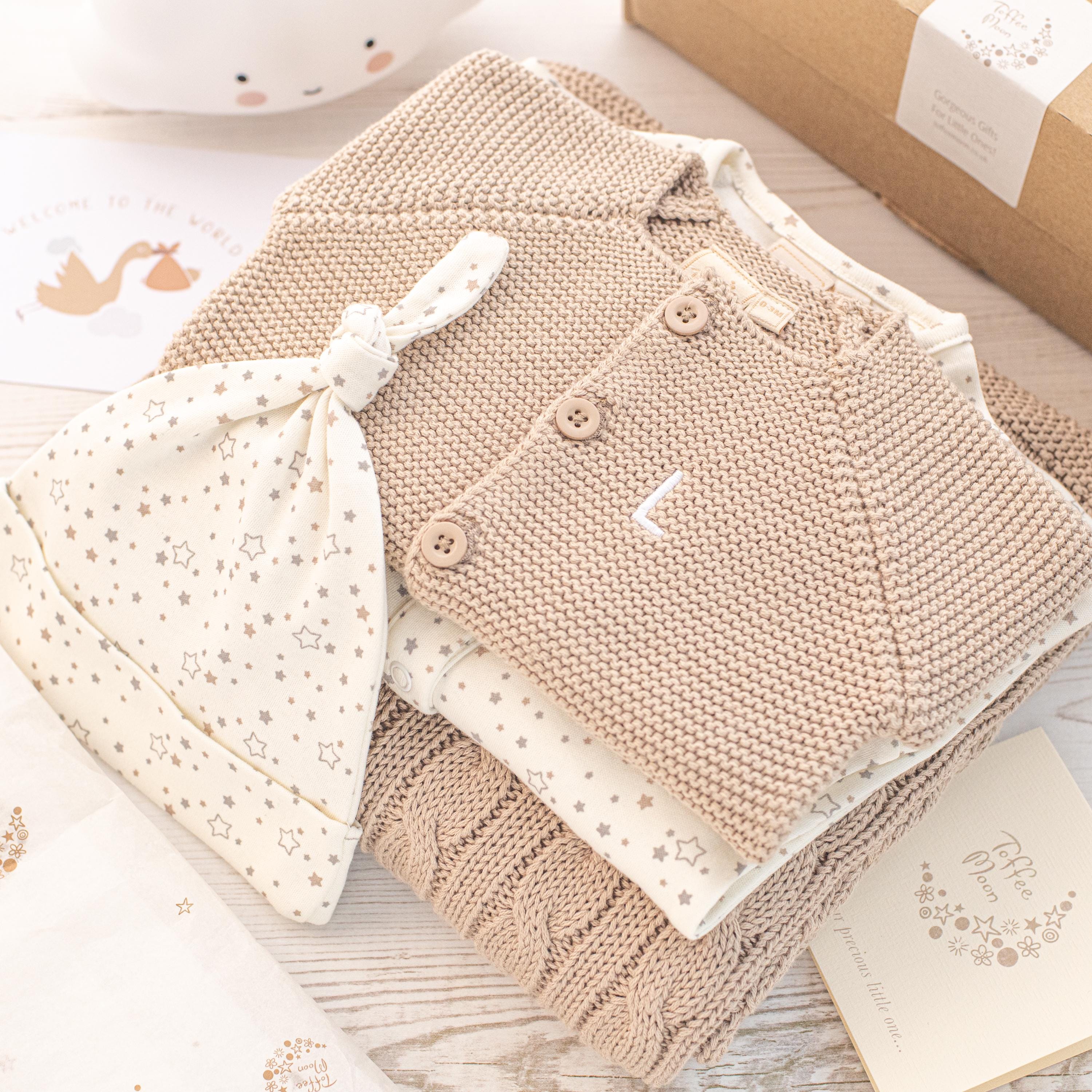 Toffee Moon Little Star Baby Shower Unisex Fudge Cable Gift Box