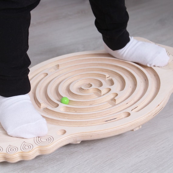 Children's Balance board Maze Labyrinth Maze Solitaire Etsy