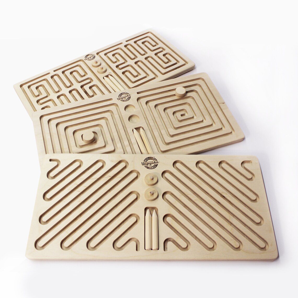 Children's Balance Board Maze Labyrinth Solitaire Etsy