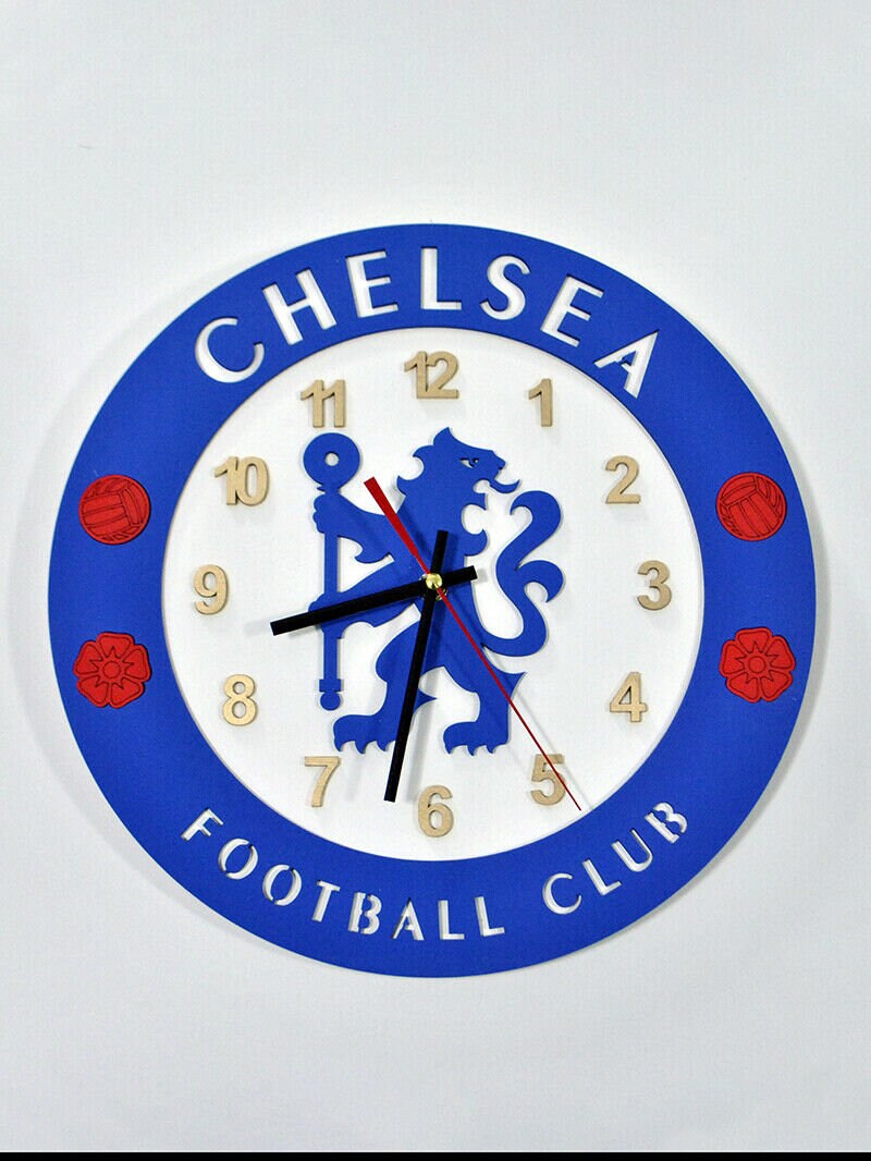 Chelsea FC Clock Chelsea Football Wall Decor Soccer Quartz Etsy