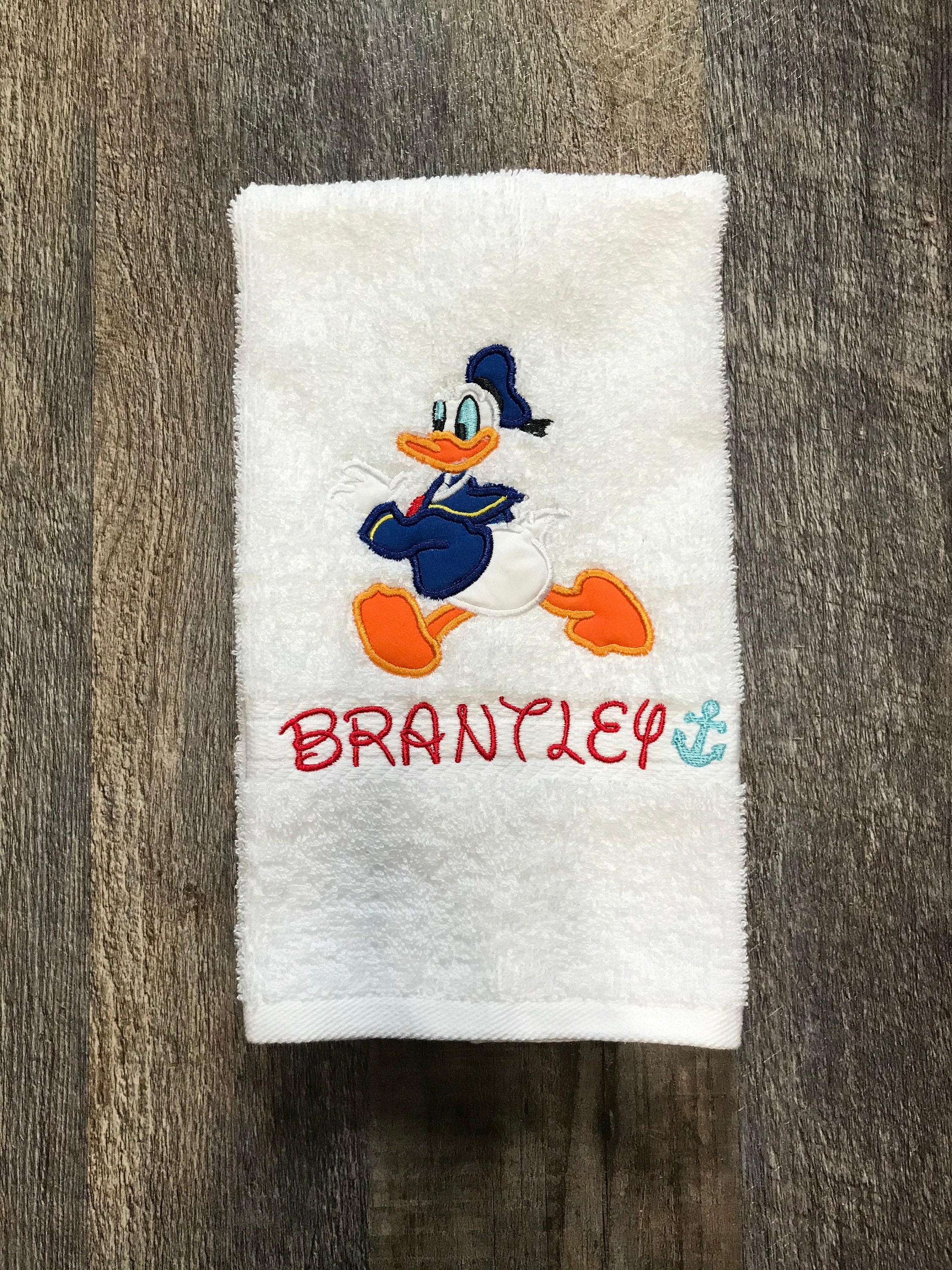 Disney Mickey Mouse Donald Duck Hand Towel Etsy