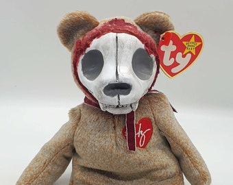 Skull bear art doll, Handmade, One of a kind