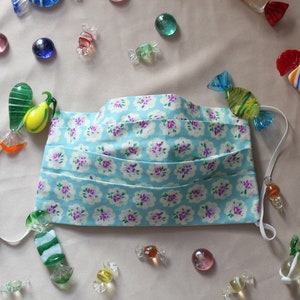 COTTON FACE MASK, Holiday Face Mask, Travel Face Mask, Reusable Face Mask, Adjustable Two Layer Face Mask, Cloth Face Mask, Floral Face Mask