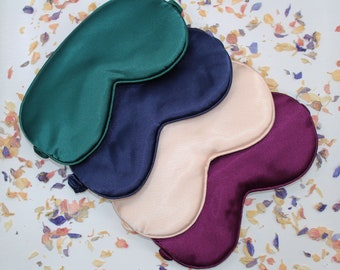 SILK SLEEP MASK, Silk Satin Sleep Mask, Sleepover Gifts, Eye Covering, Gifts for Him & Her Under 10, Eye Masks, Travel Accessories, Festival