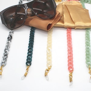 ACRYLIC SUNGLASSES CHAINS & Glasses Chains available in a range of colours, Glasses Holder, Straps, Travel accessory, Perfect Gift Under 15