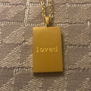 Love motto pendants, engraved pendant, personalised pendant