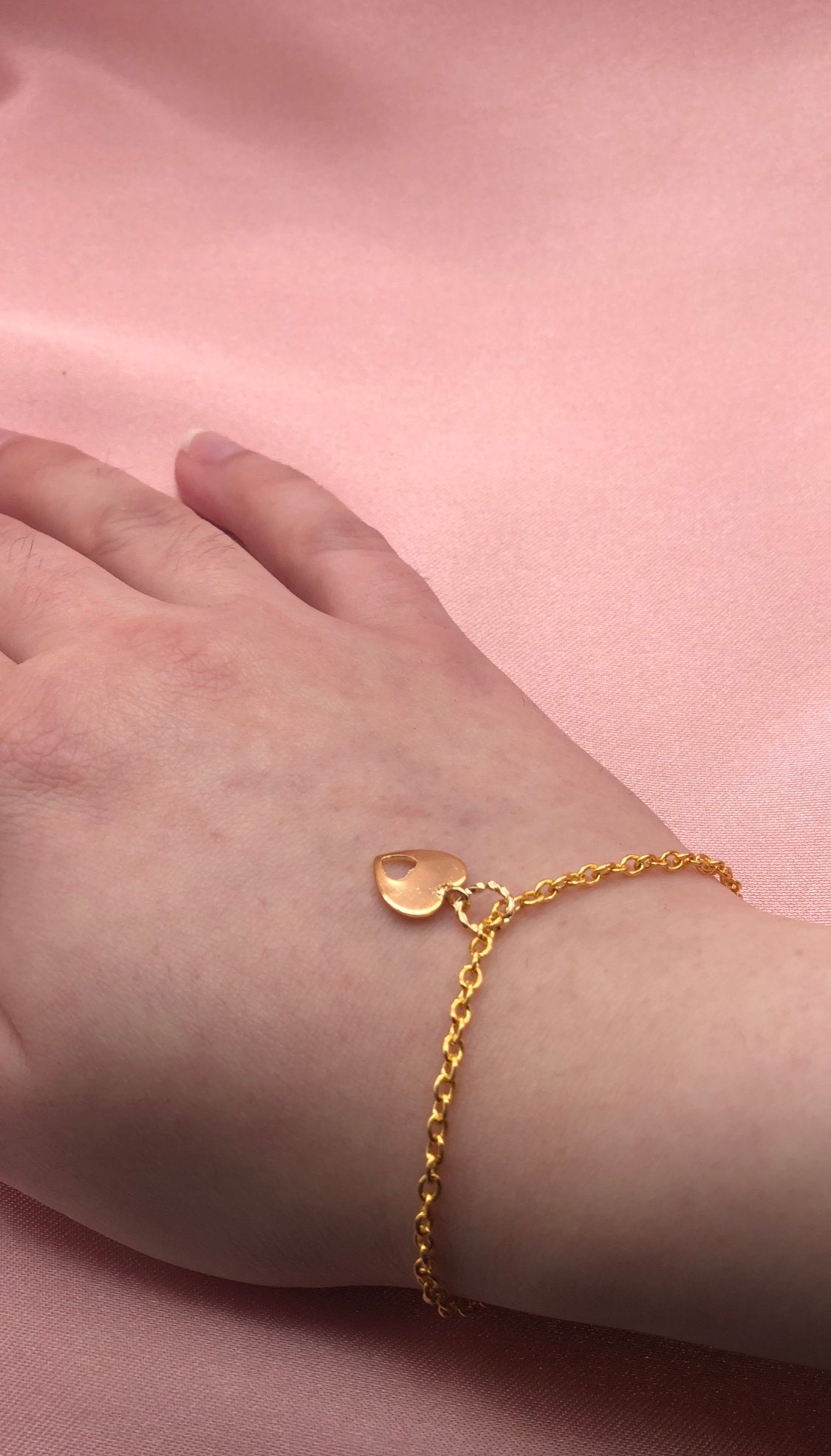 Gold bracelet 24kt Gold Plated Bracelets Gold Heart Charm Etsy