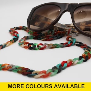 SUNGLASSES CHAIN Uk, Eye Glasses Chain, Travel Accessories, Glasses Holder, Gifts Under 10, Spec Chain, Lanyard, Multicoloured