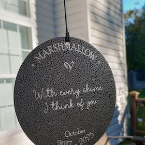 Personalized Outdoor Wind Chime, Powder Coated Metal (30” or 36”) – Custom Garden/Porch Decor image 15