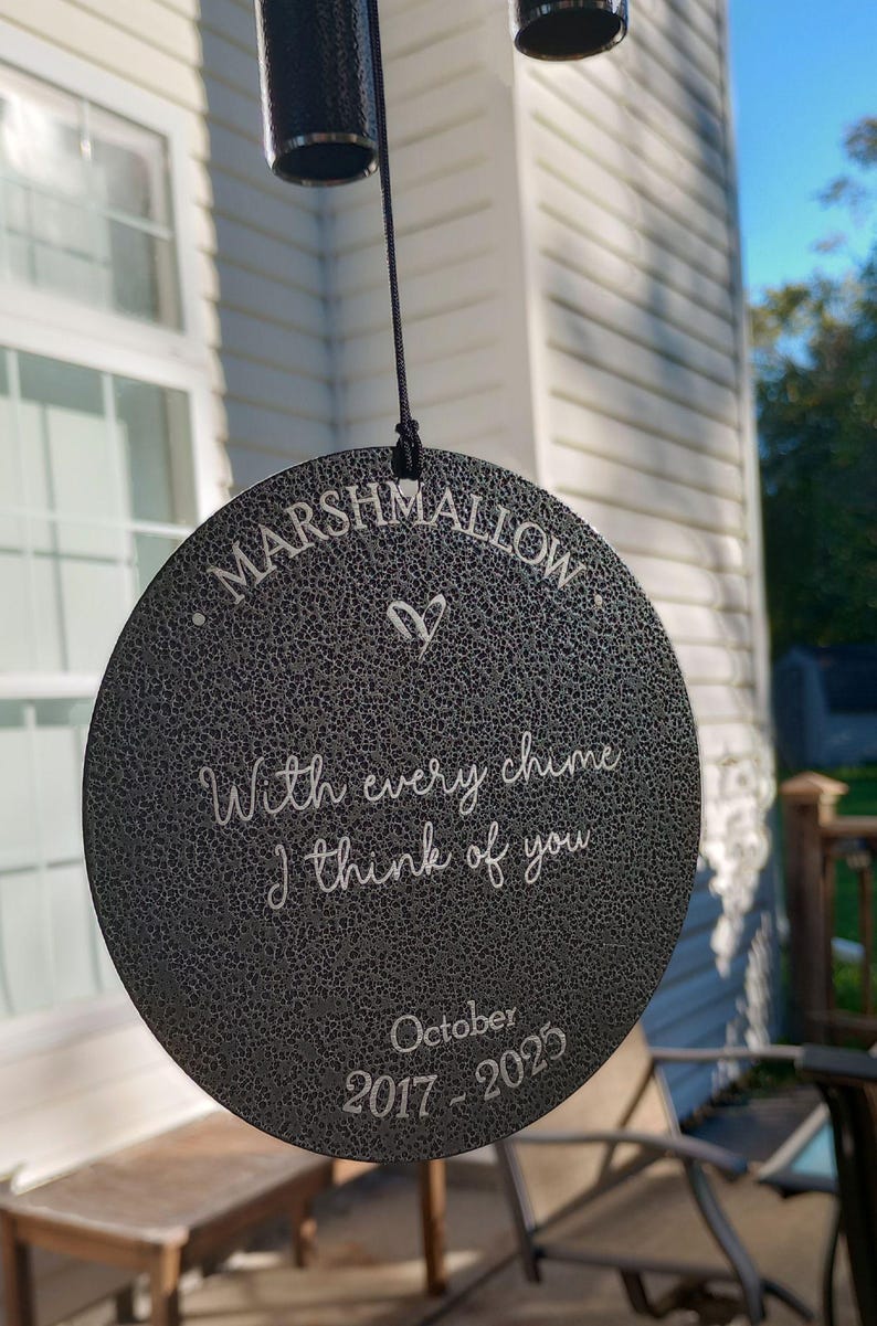 Personalized Outdoor Wind Chime, Powder Coated Metal (30” or 36”) – Custom Garden/Porch Decor image 15