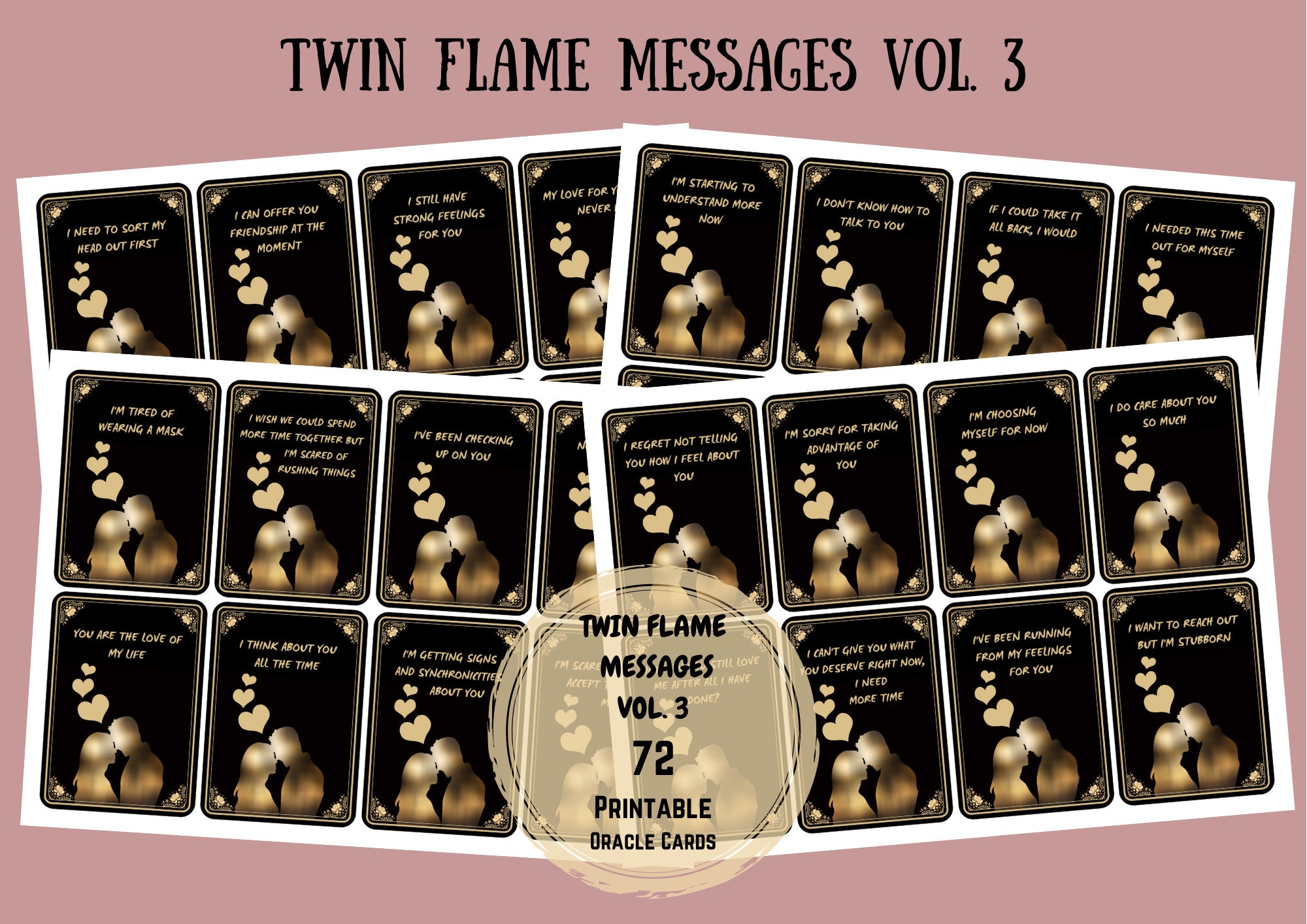 NEUE AUFLAGE!! 72 Twin Flame Messages vol.3 Druckbare Digitale Liebe ...
