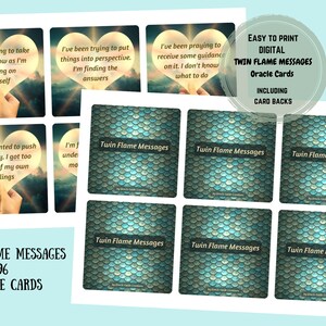 NEW!! 96 Twin Flame Messages Printable Digital Love Oracle CARDS ...