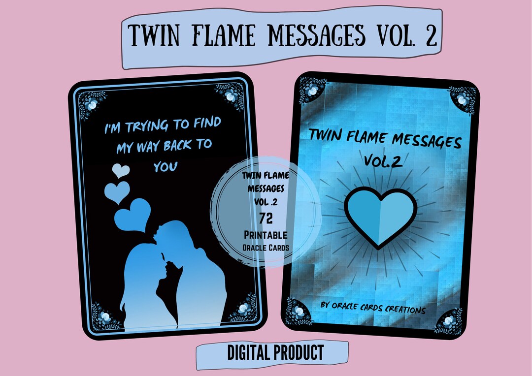 NEW EDITION!! 72 Twin Flame Messages Vol.2 Printable Digital Love ...